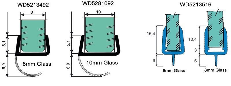 Shower Door Seals - Wall Seals