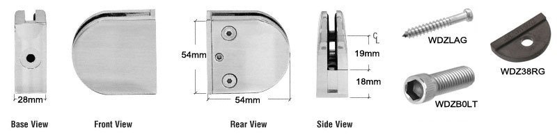 Z-Series Flat Base D-Clamp for 10mm Glass