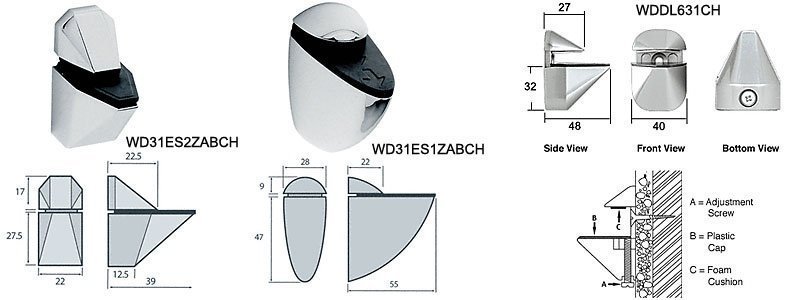 Small Adjustable Glass Shelf Support Brackets